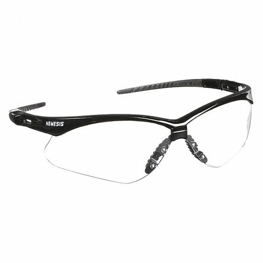Kleenguard 25676 Safety Glasses Clear Lens, Half - Frame, Black Frame, V30 Nemesis(TM) Series - KVM Tools Inc.KV2UYF3
