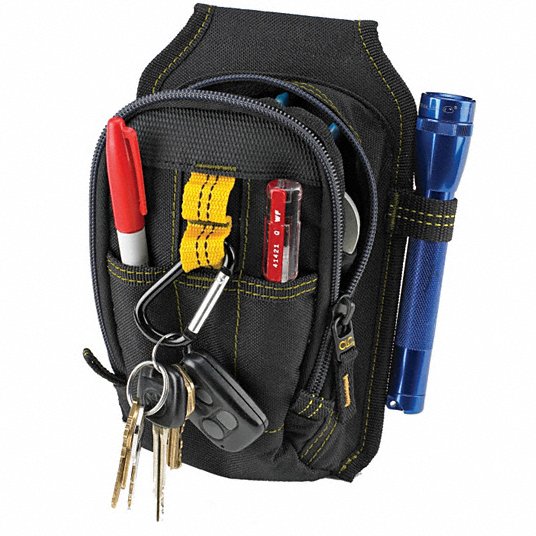 CLC 1504 Tool Pouch For 2 in Belt Wd Max, 9 Pockets, Black
