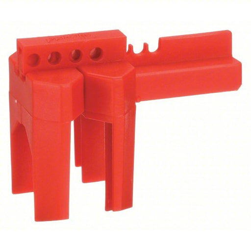 Brady BS07A - RD Ball Valve Lockout Clamp On, For Quarter Turn Handle Handle Type, 2 1/2 in For Max Pipe Size - KVM Tools Inc.KV2VU39