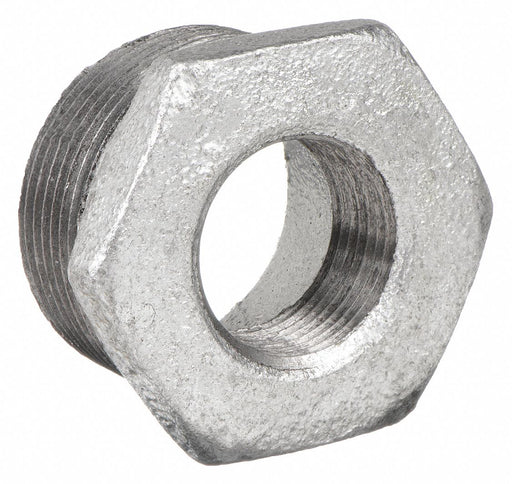 Approved Vendor 5P884 Metal Pipe Straight, Straight, 1 in x 1/2 in, Malleable Iron