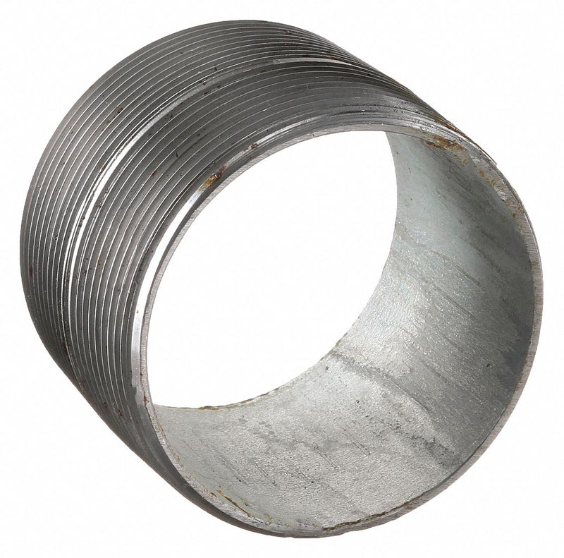 Approved Vendor 6P869 Pipe Nipple, 2 in Nominal Pipe Size, 2 in Lg, Schedule 40, Galvanized Steel, Fully Threaded, Welded