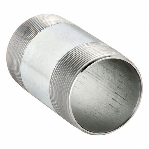 Approved Vendor 2WV46 Pipe Nipple, 3 in Nominal Pipe Size, 6 in Lg, Schedule 40, Galvanized Steel, Threaded on Both Ends
