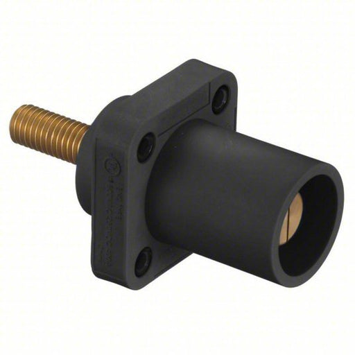 Hubbell HBLMRSBK Receptacle For Female Connectors, 400 A, Straight, Black, Square, Through Hole Mounting - KVM Tools Inc.KV2XB69