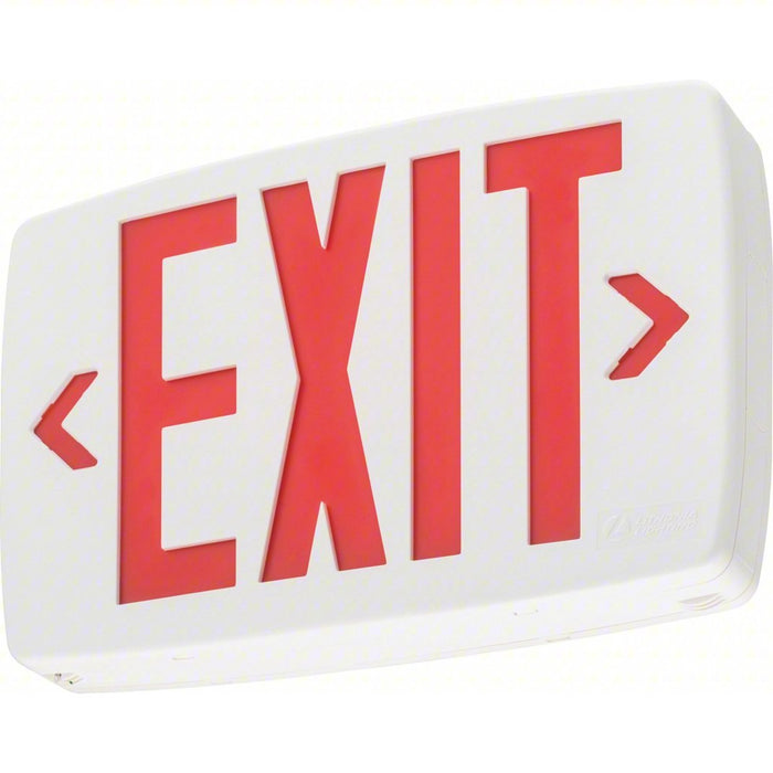 Lithonia LQM S W 3 R 120/277 M6 Exit Sign LED, White, Red, 1 Faces, Ceiling, Not Battery Powered, Without Battery Backup - KVM Tools Inc.KV3BA31