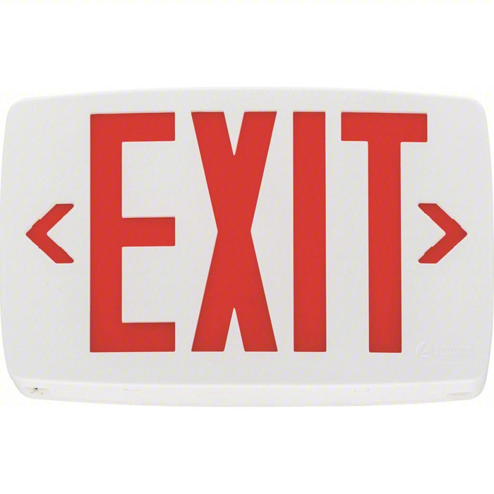Lithonia LQM S W 3 R 120/277 M6 Exit Sign LED, White, Red, 1 Faces, Ceiling, Not Battery Powered, Without Battery Backup - KVM Tools Inc.KV3BA31