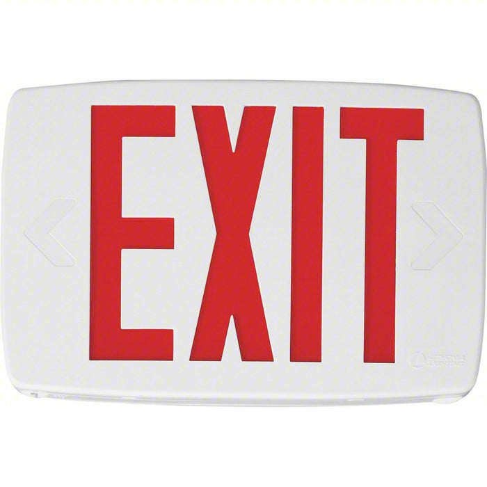 Lithonia LQM S W 3 R 120/277 M6 Exit Sign LED, White, Red, 1 Faces, Ceiling, Not Battery Powered, Without Battery Backup - KVM Tools Inc.KV3BA31