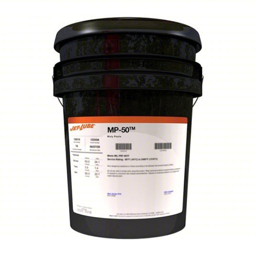 Jet-Lube 28007 Moly Paste MP-50, 2 lb, Can, NLGI 2.5, Clay Thickener - KVM Tools Inc.KV5CHT5