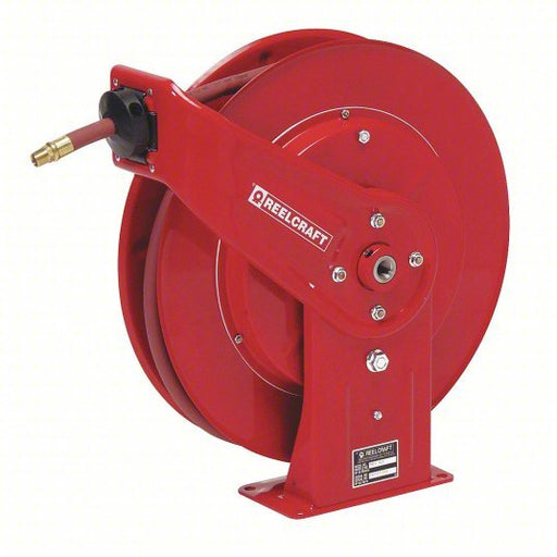 Reelcraft 7850 OMP Spring Return Hose Reel 50 ft (1/2 in I.D.), 1/2 in MNPT, 2,000 psi Max Op Pressure, Red - KVM Tools Inc.KV4Z313