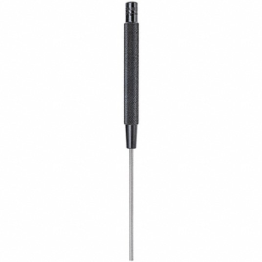 Starrett 248A Drive Pin Punch 1/8 in Tip Dia, 8 in Overall Lg, Round, Steel, Flat, SAE - KVM Tools Inc.KV2ZVJ1