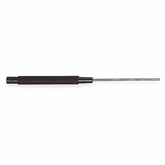Starrett 248A Drive Pin Punch 1/8 in Tip Dia, 8 in Overall Lg, Round, Steel, Flat, SAE - KVM Tools Inc.KV2ZVJ1