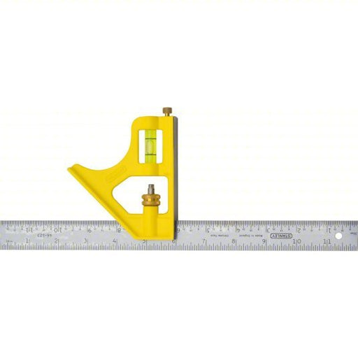 Stanley 46 - 123 Combination Square Inch, Square, Steel, 12 in, Steel, Square, 2 Pieces, SAE - KVM Tools Inc.KV6R180