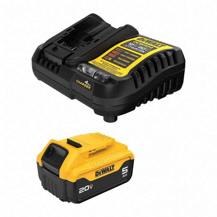 DEWALT DCB205C Battery and Charger Kit, 20V MAX*, 5 Ah, Battery Included, Charger Included, 20V DC