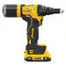 DeWalt DCF403D1 Cordless Rivet 49/50 in Stroke Lg, 2,100 lb Pulling Force, 3/16 in Blind Rivet Dia. Steel, 2.0 Ah - KVM Tools Inc.KV810XE2