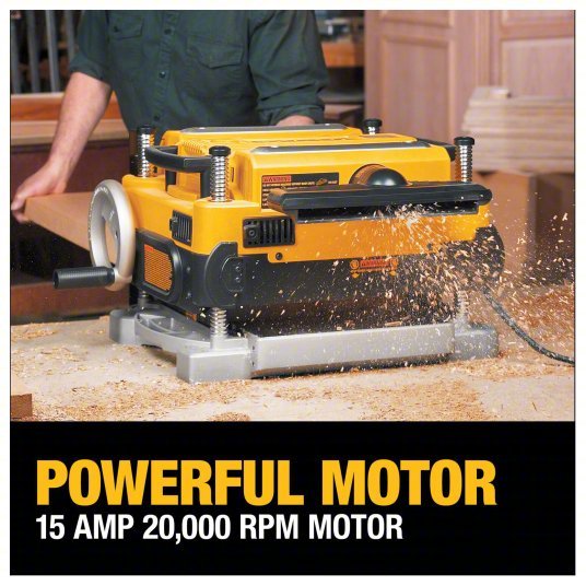 Dewalt DW735 Portable Planer 115V, Single-Phase, 15 A, 2 hp, 13 in Max. Wd, 6 in Max. Ht, 10,000 RPM - KVM Tools Inc.KV1EZ32