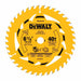 DEWALT DWA261240 Circular Saw Blade, 6 1/2 in Blade Dia., 40 Teeth, 0.07 in Cut Wd, 5/8 in Arbor Size, Carbide