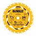 DEWALT DWA271424 Circular Saw Blade, 7 1/4 in Blade Dia., 24 Teeth, 0.08 in Cut Wd, 5/8 in Arbor Size, Framing