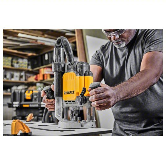 Dewalt DWE625 Router Full-Size, Plunge Base, 3 hp, Variable Speed, 22,000 RPM, 1/4 in, 1/2 in Collet - KVM Tools Inc.KV786VM0
