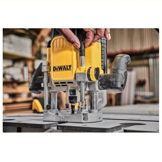 Dewalt DWE625 Router Full-Size, Plunge Base, 3 hp, Variable Speed, 22,000 RPM, 1/4 in, 1/2 in Collet - KVM Tools Inc.KV786VM0
