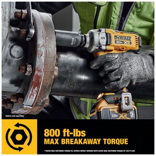 DeWalt DCF891P2 Cordless Impact Wrench 1/2 in Drive Size, 600 ft - lb Fastening Torque, 800 ft - lb Breakaway Torque - KVM Tools Inc.KV793DX4