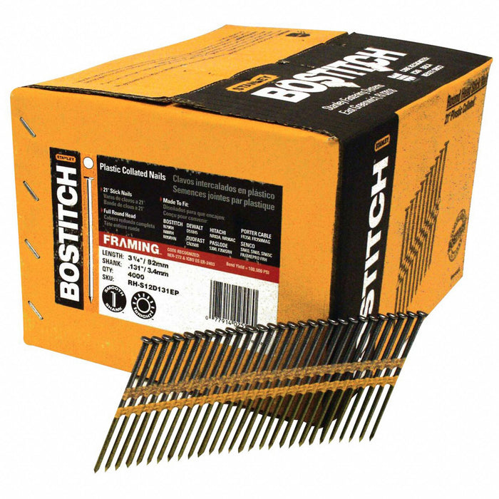 Bostitch RH-S12D131EP Collated Framing Nails 3-1/4 in 4000 PK