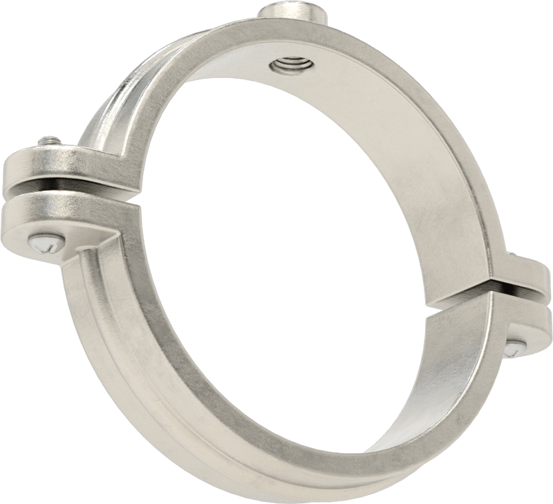 McMaster 3023T91 Snug-Hold Threaded-Rod-Mount Clamping Hanger, 304 Stainless Steel, 4-1/2" ID