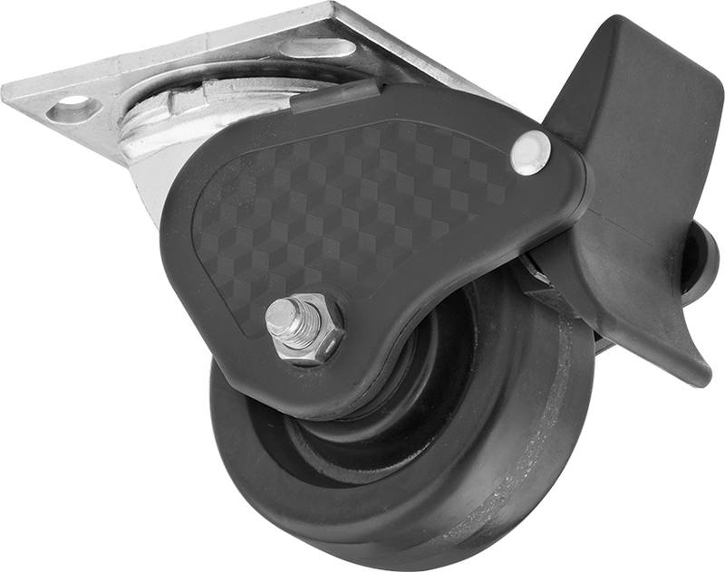 McMaster 30305T542 Samson Caster with 4-1/2" x 4" Mounting Plate, Swivel with Total Lock and 4" Diameter Phenolic Wheel