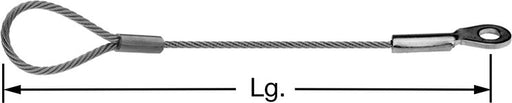 McMaster 30745T449 18 - 8 Stainless Steel Lanyard Loop - to - Eye, 1/8" Rope Diameter, 12" Long, Nylon - KVM Tools Inc.KV30745T449