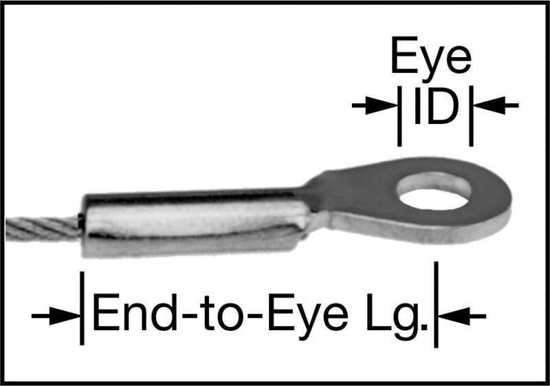 McMaster 30745T449 18 - 8 Stainless Steel Lanyard Loop - to - Eye, 1/8" Rope Diameter, 12" Long, Nylon - KVM Tools Inc.KV30745T449