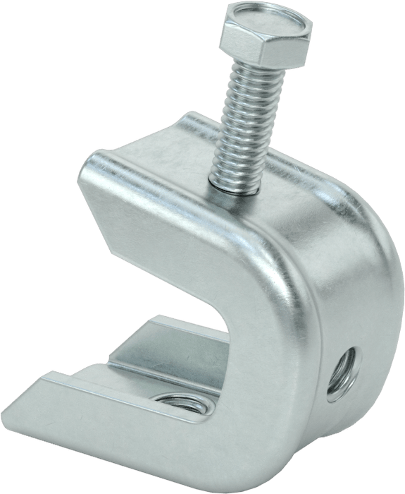 McMaster 3044T2 Beam Clamp for Threaded Rod, Bottom Mount, Zinc-Plated Steel, for 3/8"-16 Rod Size
