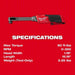 Milwaukee 3050 - 20 M12 Fuel Insider Extended Reach Box Ratchet (Tool Only) - KVM Tools Inc.KV811DX0