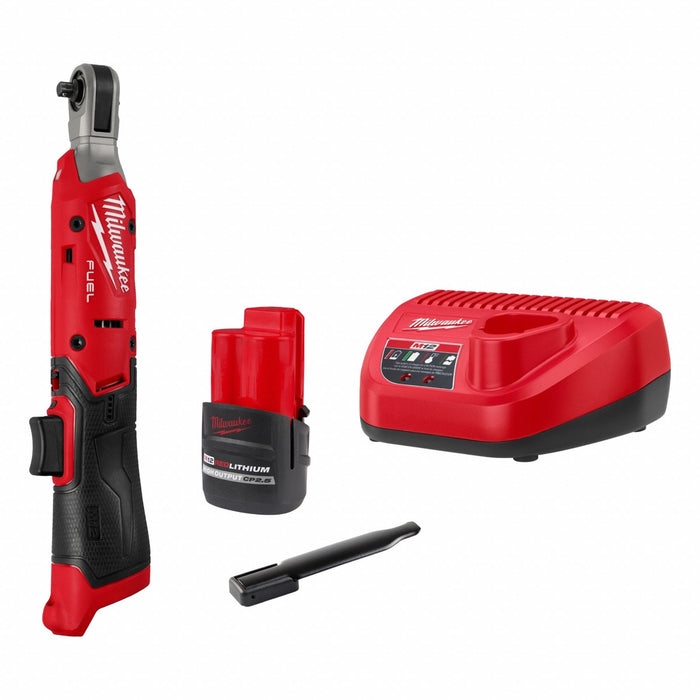 Milwaukee 3053-21 M12 FUEL Cordless Ratchet 3/8 in 70 ft-lb 400 RPM 12V Battery & Charger Kit
