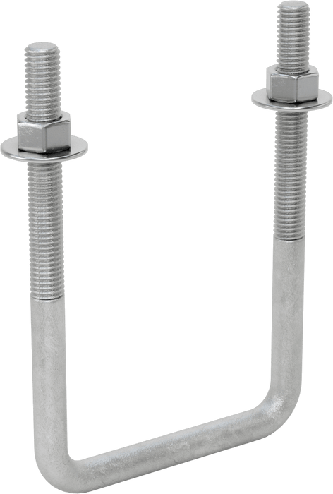 McMaster 3060T246 Galvanized Steel Square U-Bolt, 1/2"-13 Thread Size, 4" Inside Width, 6-5/8" High