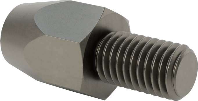 McMaster 3078N14 Threaded Locating and Support Button, Hex, M12 × 1.75 mm, 25 mm Long, Steel