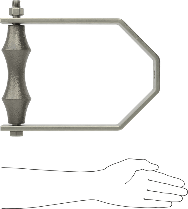 McMaster 3084T38 Threaded-Rod-Mount Roller Loop Hanger, 8-5/8" ID, for 8 Pipe Size, 780 lb