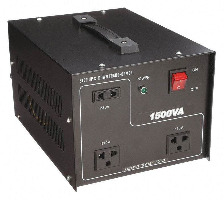 Approved Vendor KV30C521 Step Up/Step Down Voltage Converter, 1.5 kVA Power Rating, Single Phase, 50/60 Hz