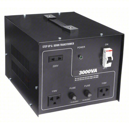 KVM Tools KV30C523 Step Up/Step Down Voltage Converter 3 kVA Power Rating, Single Phase, 50/60 Hz - KVM Tools Inc.KV30C523
