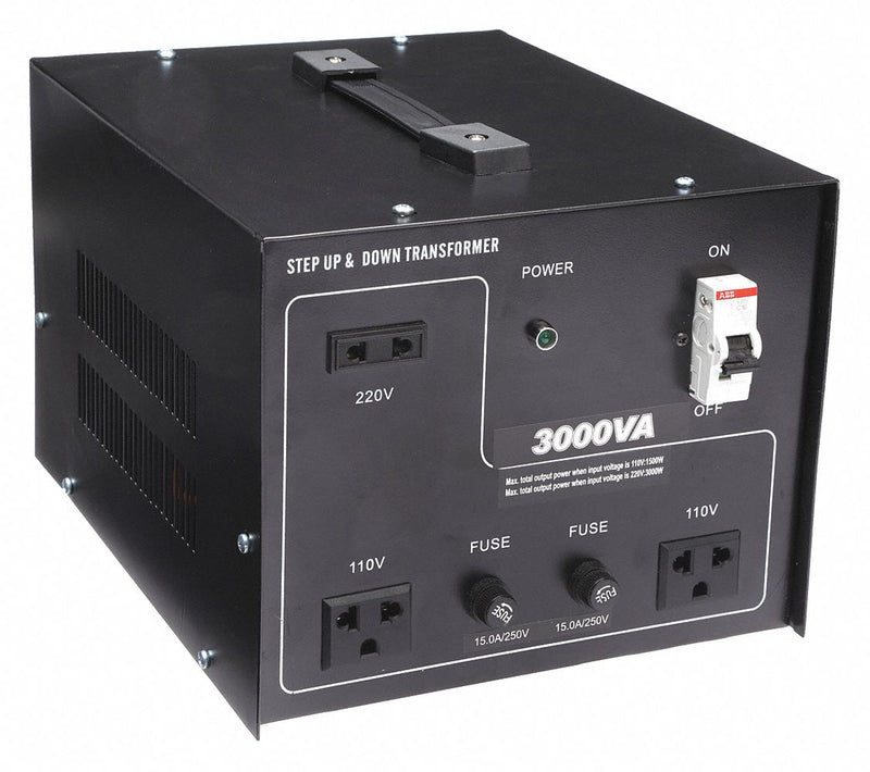 Approved Vendor KV30C523 Step Up/Step Down Voltage Converter, 3 kVA Power Rating, Single Phase, 50/60 Hz