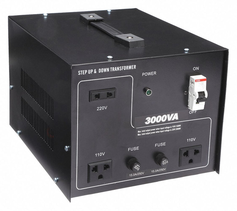 Approved Vendor KV30C523 Step Up/Step Down Voltage Converter, 3 kVA Power Rating, Single Phase, 50/60 Hz