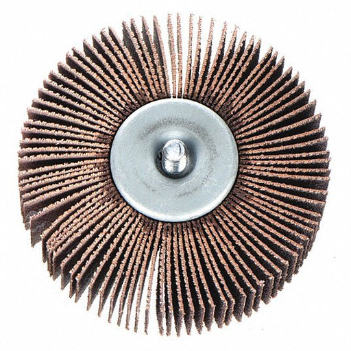 Merit 08834137311 Flap Wheel 1 in Dia x 1 in W, 1/4 in Straight - Shank, Aluminum Oxide, P80 Grit, R369 - KVM Tools Inc.KV30C639
