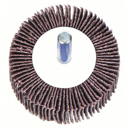 Merit 08834137560 Flap Wheel 3/4 in Dia x 3/8 in W, 1/8 in Straight-Shank, Aluminum Oxide, P60 Grit, R369 - KVM Tools Inc.KV30C771