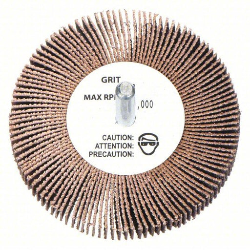 Merit 08834137561 Flap Wheel 3/4 in Dia x 3/8 in W, 1/8 in Straight-Shank, Aluminum Oxide, P80 Grit, R369 - KVM Tools Inc.KV30C773