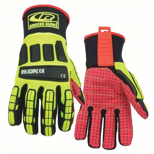 Ringers 267 - 12 Mechanics Gloves 2XL (12), ANSI Cut Level A2, Palm Side, TPR, 1 PR - KVM Tools Inc.KV30D808