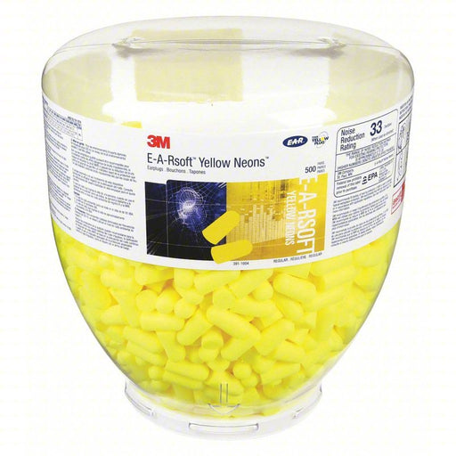 3M 391 - 1004 Ear Plug Dispenser Refill, Bullet, 33 dB NRR, Uncorded, Roll - Down, Disposable - KVM Tools Inc.KV30FX18