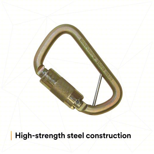 3M DBI - SALA 2000117 Carabiner Gold, 420 lb Wt Capacity - KVM Tools Inc.KV30M715