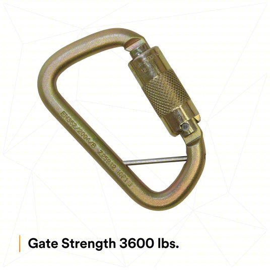3M DBI - SALA 2000117 Carabiner Gold, 420 lb Wt Capacity - KVM Tools Inc.KV30M715