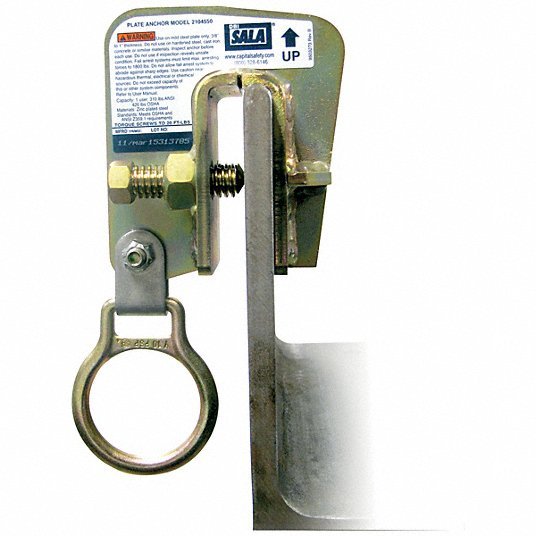 3M DBI - Sala 2104550 Flange Anchor Fixed D - Ring, Fixed Beam Clamp, 3 1/8 in Dp, 9 in Lg, Steel, Vertical - KVM Tools Inc.KV30M742
