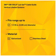 3M DBI - SALA 6100400 Flex Cable Guide Assembly Galvanized 1 - 1/8 Rung - KVM Tools Inc.KV30M872