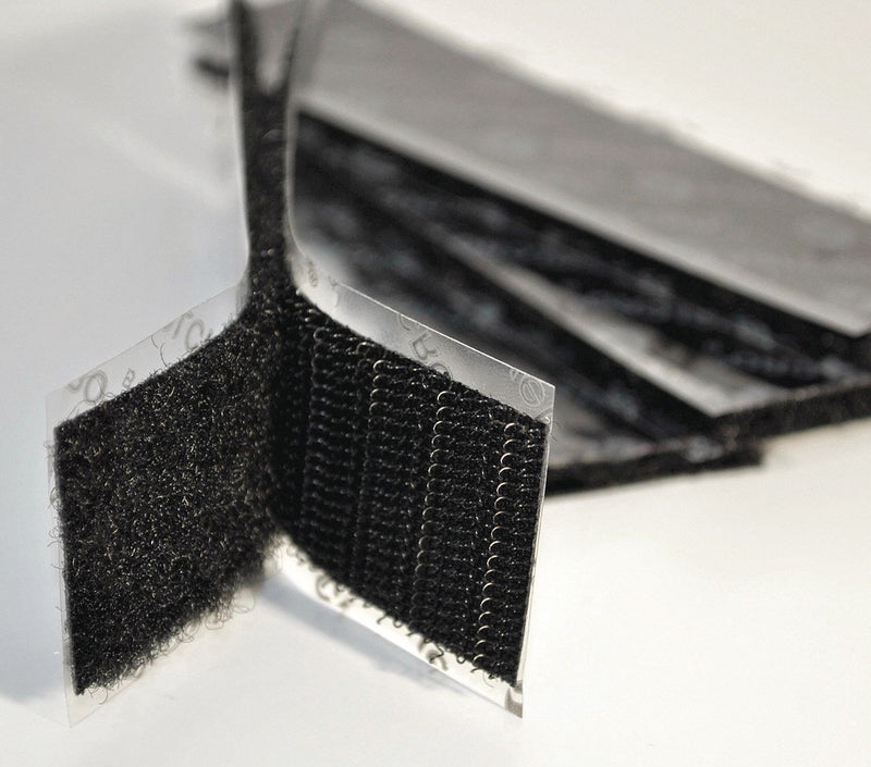 Velcro Brand 2X4KIHLM Hook-and-Loop Fastener, Strip, 2 in Overall Wd, 4 in Overall Lg, Black, 50 PK