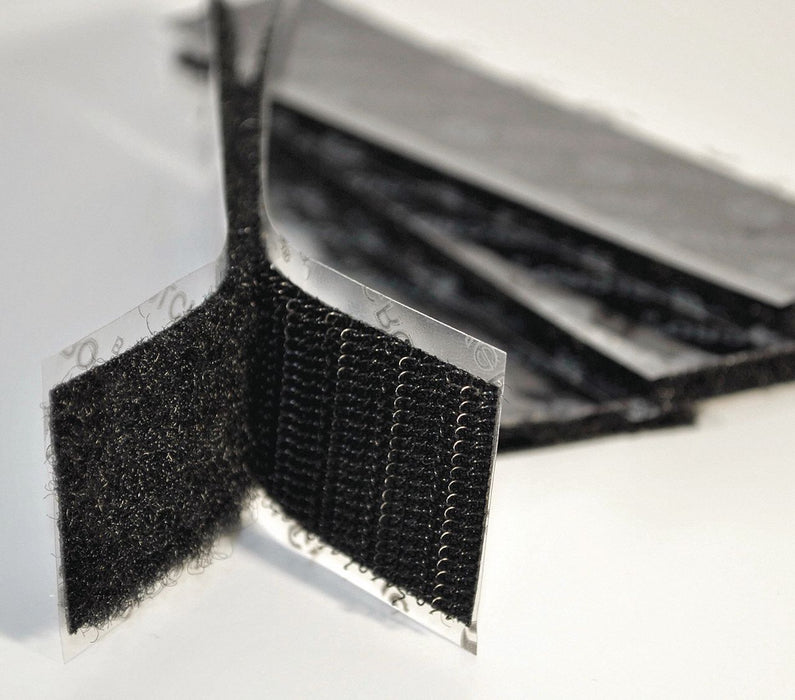 Velcro Brand 1X4KIHLM Hook-and-Loop Fastener, Strip, 1 in Overall Wd, 4 in Overall Lg, Black, 50 PK