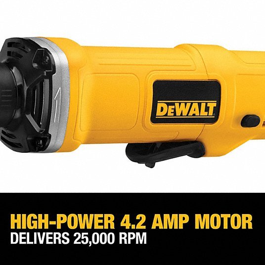 DeWalt DWE4887N Die Grinder 4.2 A Current, 25,000 RPM Max. Speed, 1/4 in Collet Size, Paddle, 120V AC - KVM Tools Inc.KV30RV80